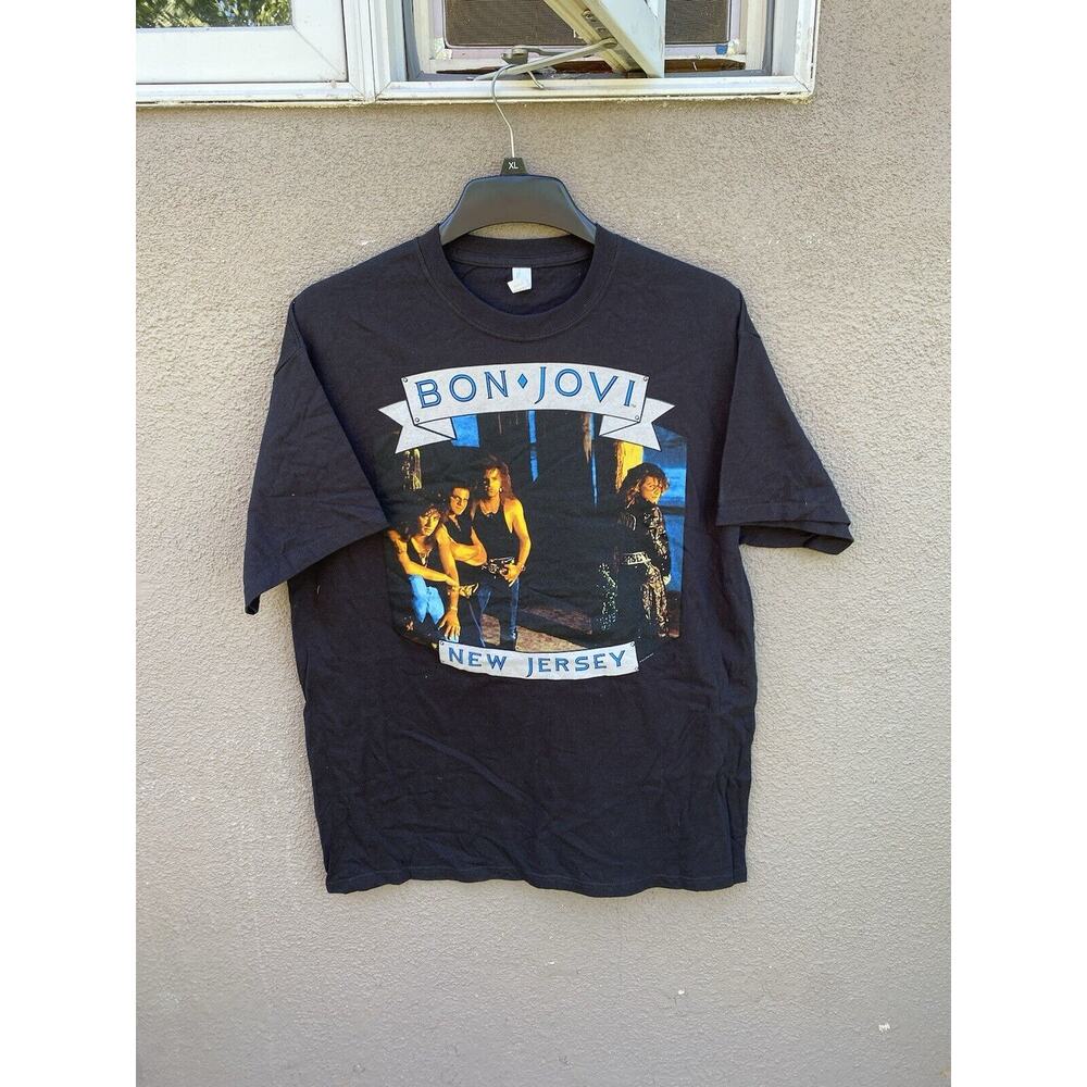 Bon Jovi New Jersey 2010 T Shirt Size L Large Black